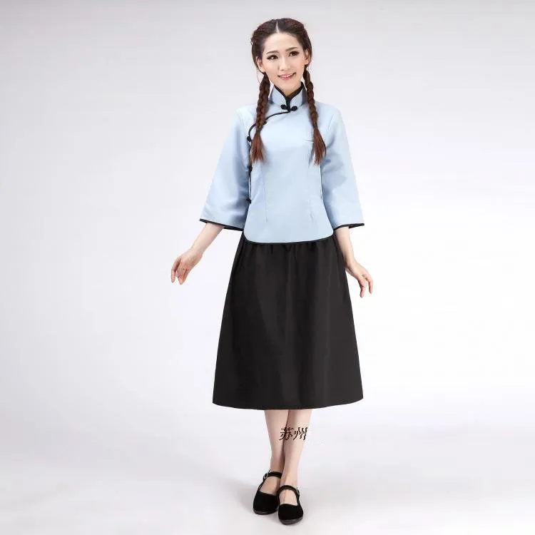Для женщин Школьная одежда в китайском стиле школьница платье форма