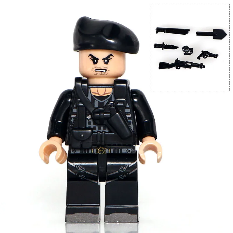 8pcs//set Militär Soldaten mit Waffen Bausteine Bricks WW2 Mini Armee Figuren Toy