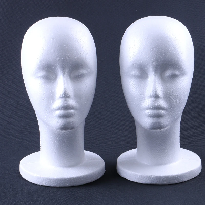 HARMONY 1 Piece Styrofoam Foam Mannequin Manikin Head Stand for Display Hair Wig Hair Glasses Hat and Jewellery HARMONY 1 Piece Styrofoam Foam Mannequin Manikin Head Stand for Display Hair Wig Hair Glasses Hat and Jewellery