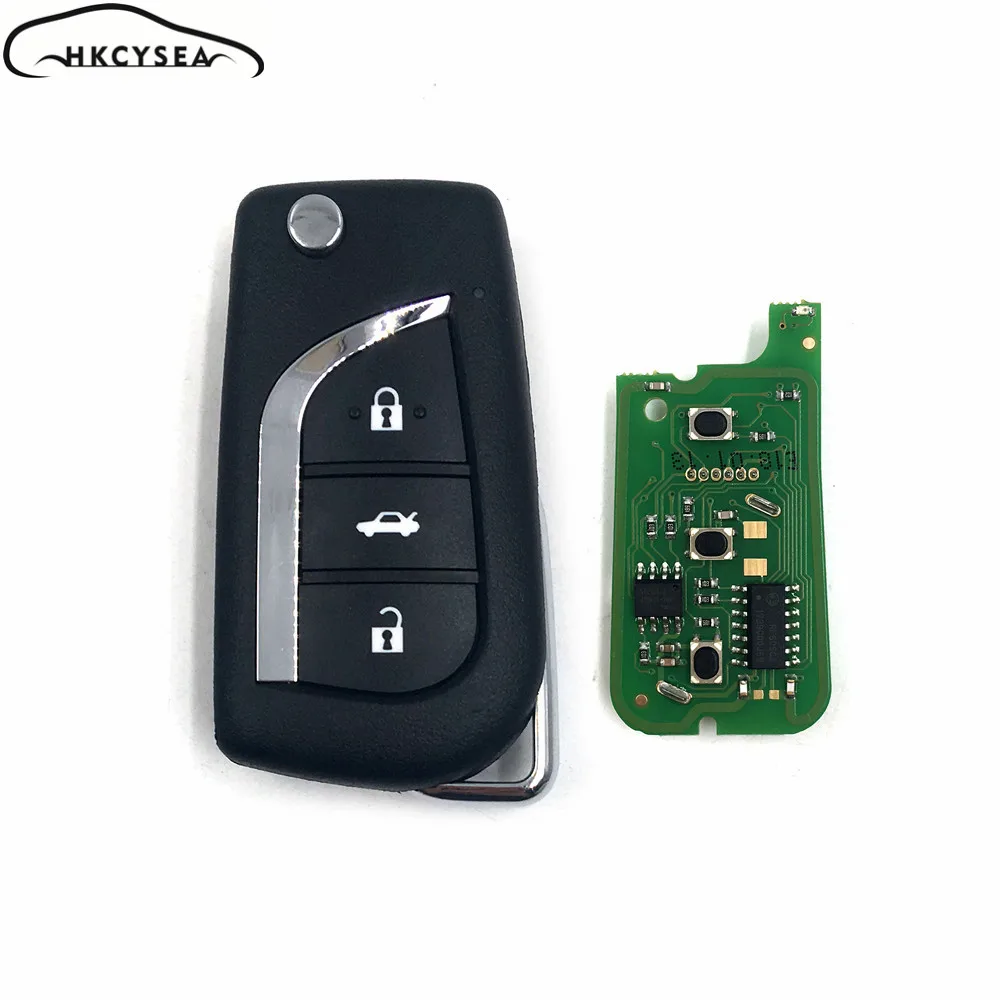 HKCYSEA 10 шт./лот английская версия 3 кнопки дистанционного управления автомобильный ключ для Toyota стиль для Xhorse VVDI ключ инструмент