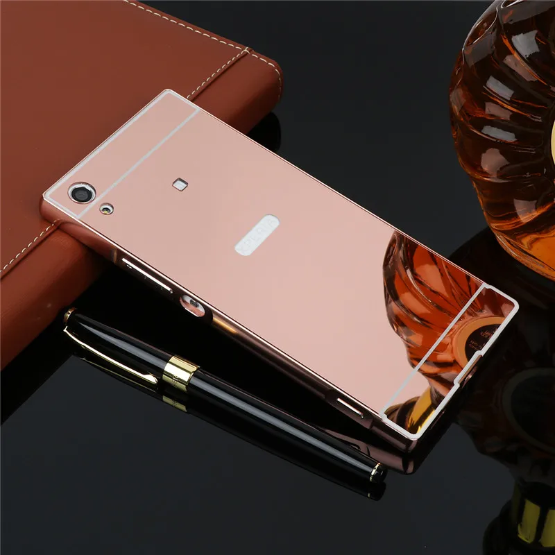 Зеркальный чехол для Sony XA1 G3112 алюминиевый металлический корпус с зеркалом
