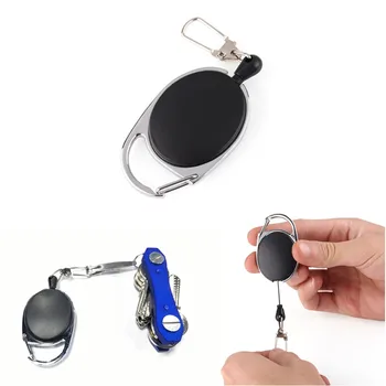 

Key Chain Mini Protable Adjustable Outdoor Sports Camping Hiking EDC Telescopic Spring Type Key Ring for Car Travel Boy Girl