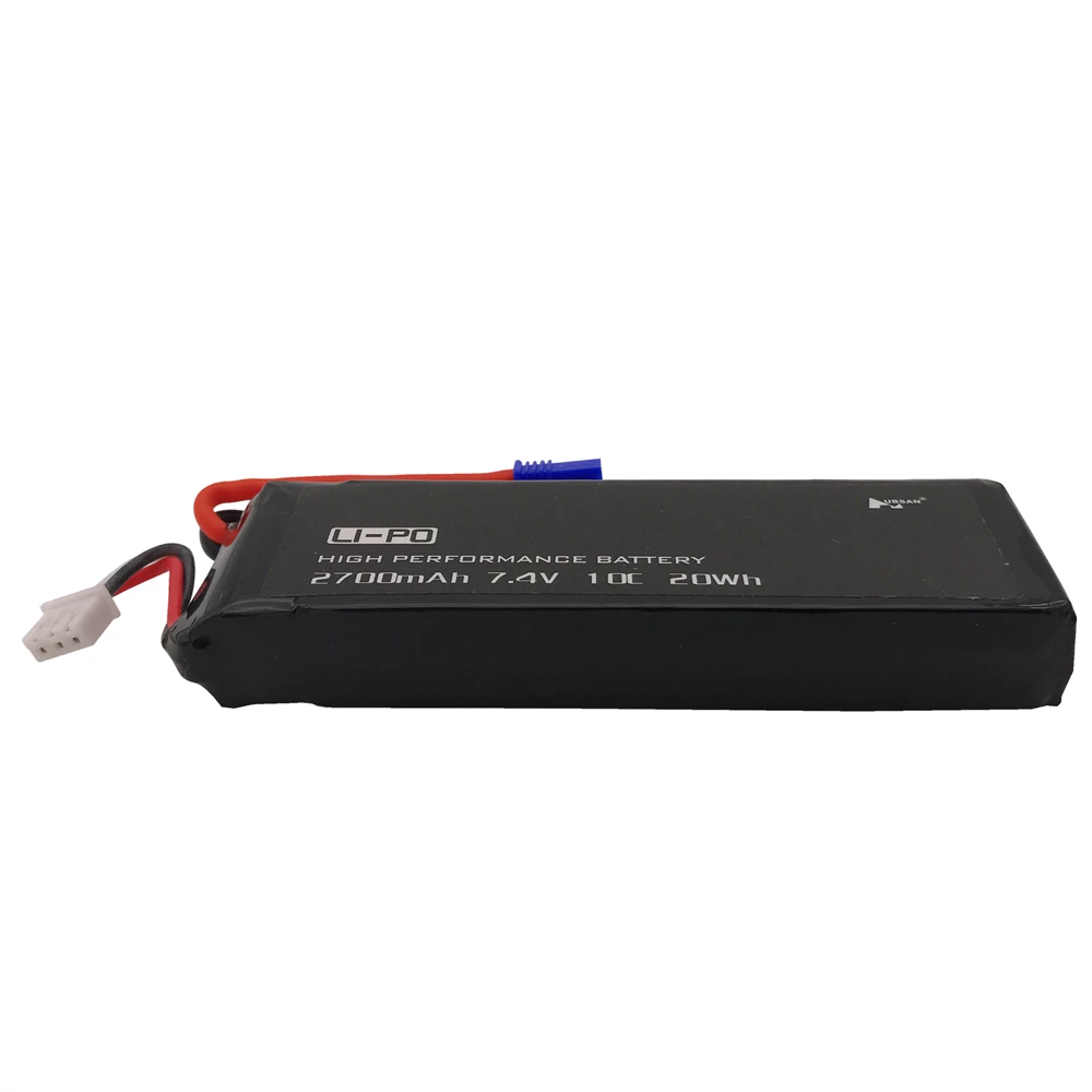 Hubsan H501S Аккумулятор 7,4 V 2700mAh 10C для H501S H501C X4 RC Квадрокоптер батарея с 1 в 3 кабелем и USB зарядным устройством набор