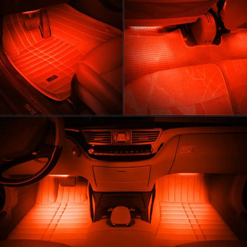 1-2 Универсальный Автомобильный светодиодный декоративный светильник, автомобильный прикуриватель, Автомобильный интерьер, атмосферное освещение, DC12V