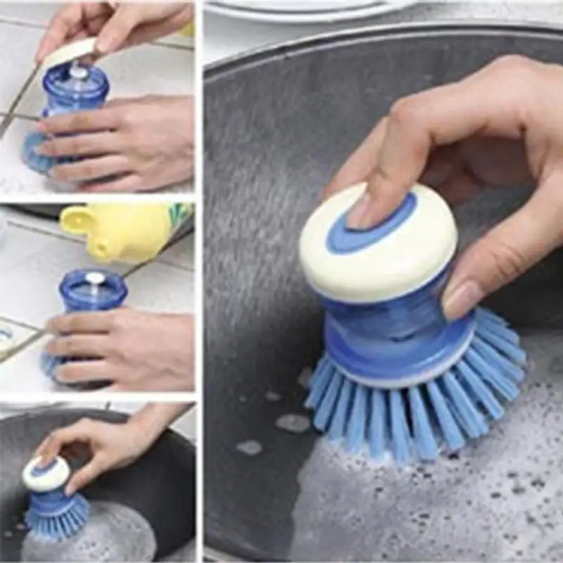 

New Plastic Pot Pan Brush Scrubber Cleaning Cleaner Tool Kitchen tools random color