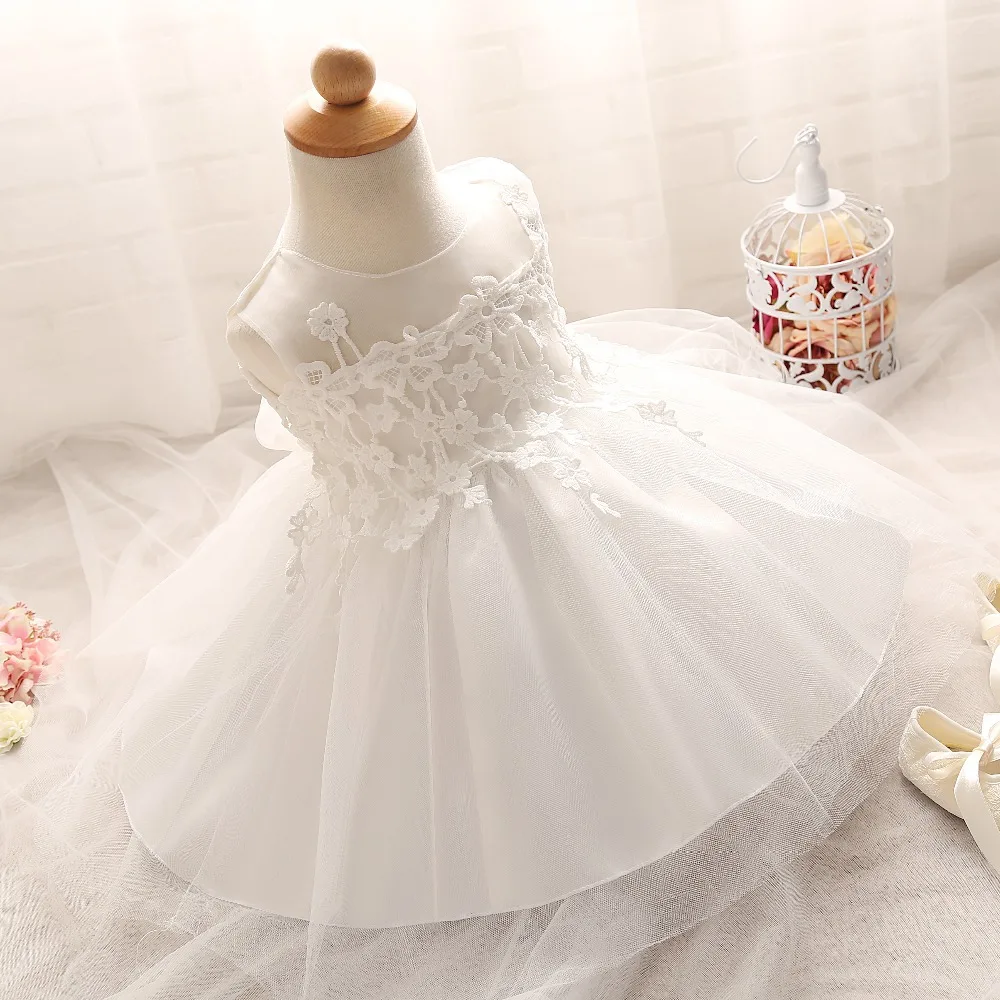 White Infant Newborn girls Dress Girl clothes tutu Dresses kids Clothes