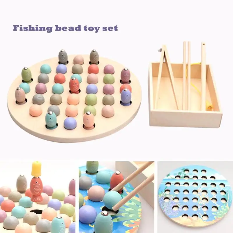 

2019 New Arrival Kids Early Educational Toys Clip Beads Fishing Multi-functional learning Toy For Children Montessori
