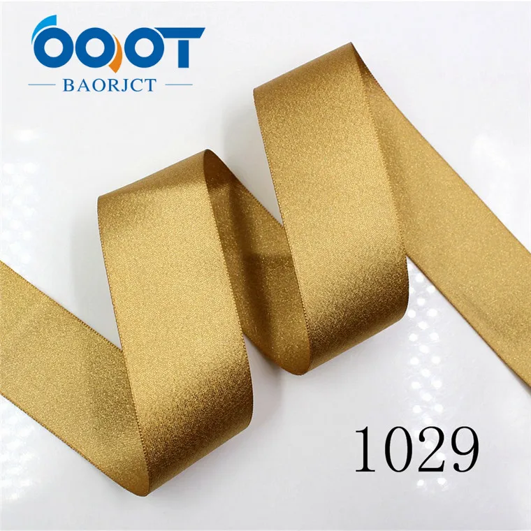 OOOT BAORJCT 1712293, 38 мм, 10 ярдов, двухсторонняя Золотая лента, термопереводная печать, свадебные аксессуары, сделай сам материал - Цвет: 1029