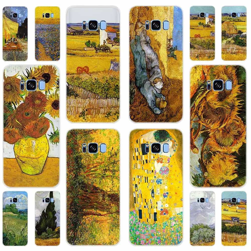 vincent van gogh sunflower Soft Cover For Samsung Galaxy S7 Edge S8 S9 S10 S11 S20 S21 Plus Lite E Ultra Case | Мобильные телефоны