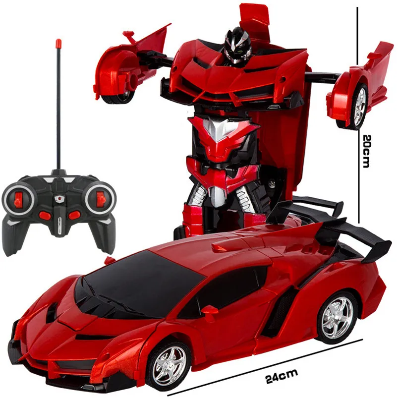Skup 2 w 1 samochód elektryczny RC samochodów sportowych robot transformujący się modelu zabawki odporne na zdalnego sterowania deformacji samochodu zabawki dla dzieci zabawki dla