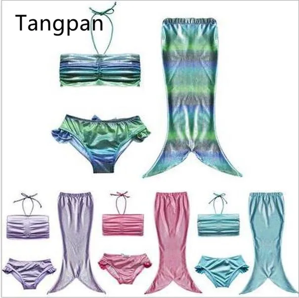 

Tangpan Girl`s Mermaid Tail Swimsuit New Fashion Fish Tail Swimwear Bikini Set Sofa Blanket