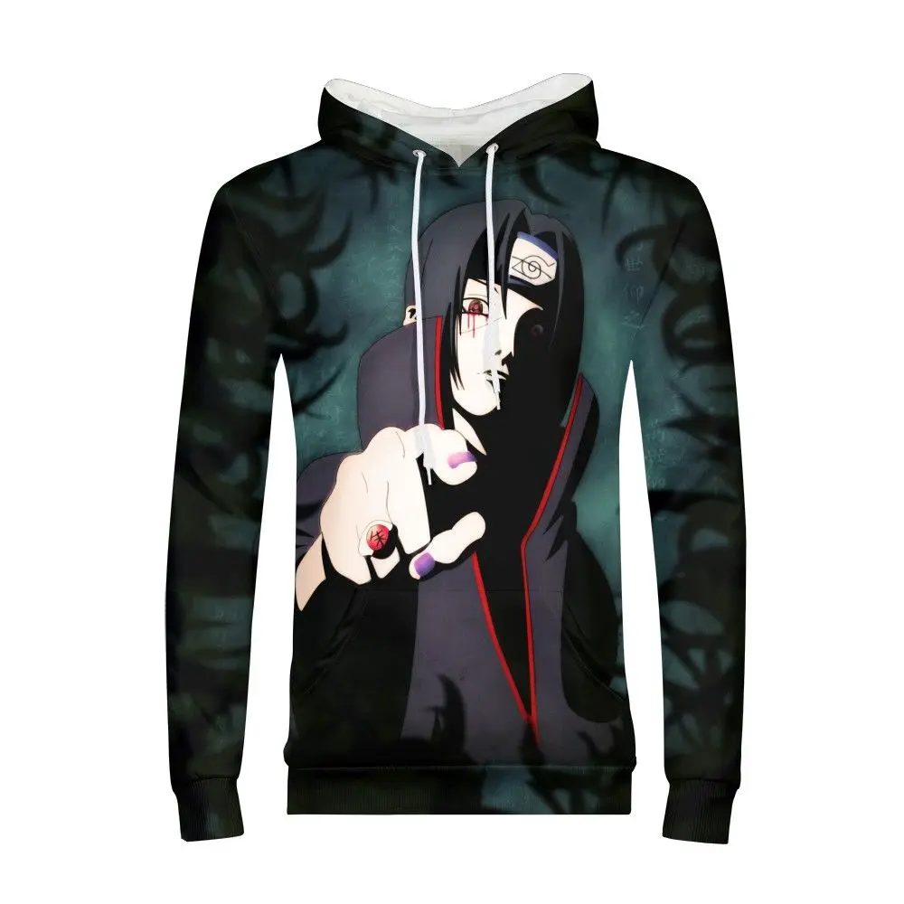 Мода 2019 Аниме Наруто дизайн 3D печатных для женщин Уличная толстовки с капюшоном