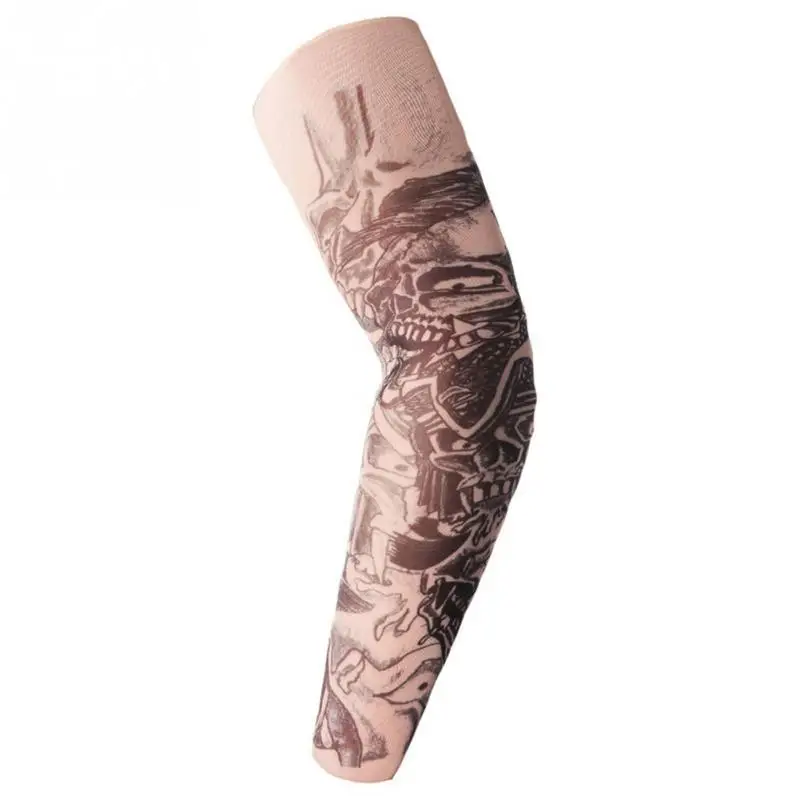 Унисекс Татуировка рукав УФ Защита на открытом воздухе езда на велосипеде поддельные татуировки на руку эластичный рука татуировки для прохладных мужчин женщин#1120