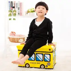 Творческие детские игрушки автомобиля стула мультфильм PU Материал отделки хранения стула емкость большинством функций складной стул