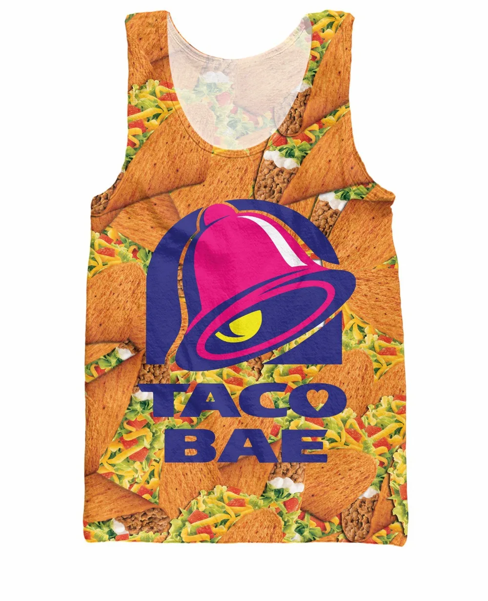 Taco Bae Tank Top Taco Bell fast food royalty 3d Print Summer Style