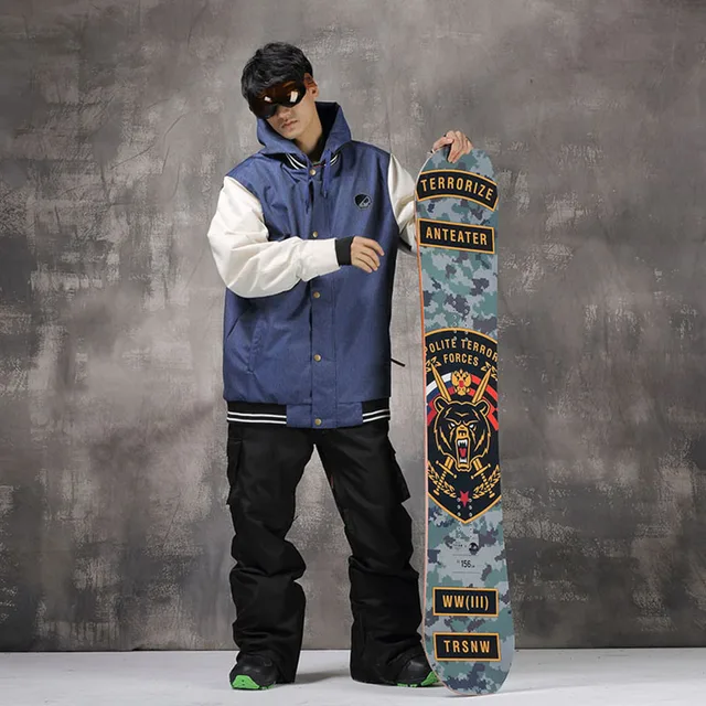 Cheap Brand New Women Men Snowboard Ski Jacket Pants Ski Suit Waterproof Warm Outdoor Camping Hiking  Ski Suit