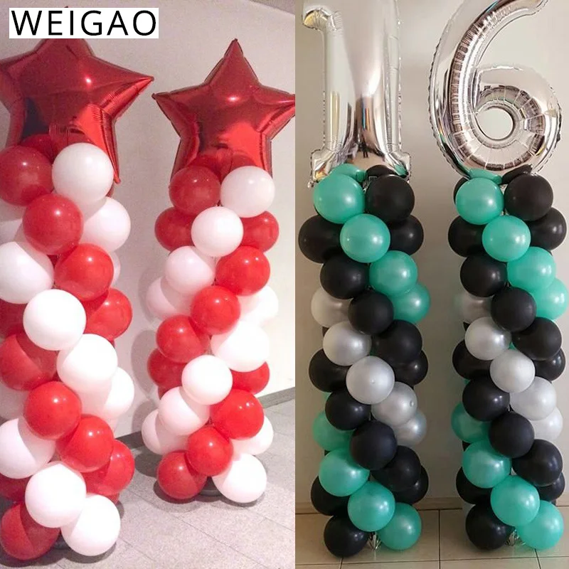 

WEIGAO 30Pcs Balloons Accessories Clear Plastic Balloon Stand with Clip Birthday Party Column Stand Wedding Birthday Party Decor