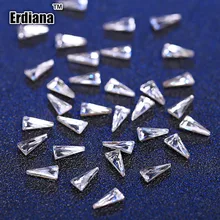 

Erdiana 10pcs/Set 5*10mm Crystal Nail Decoration Rhinestone Nail Art 3d AB Non Hotfix Flatback Diamonds Harms Glitter Nail Gems
