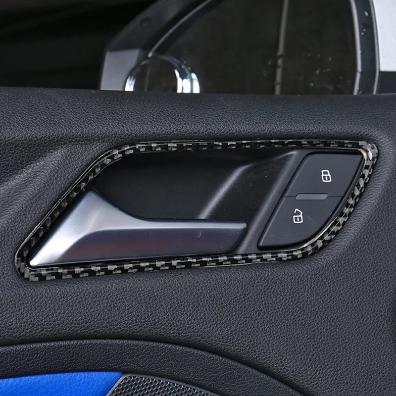 Отделка рамы из углеродного волокна для салона автомобиля, 4 шт. для Audi A3, 8 в, 2013-18, накладки на внутреннюю дверь