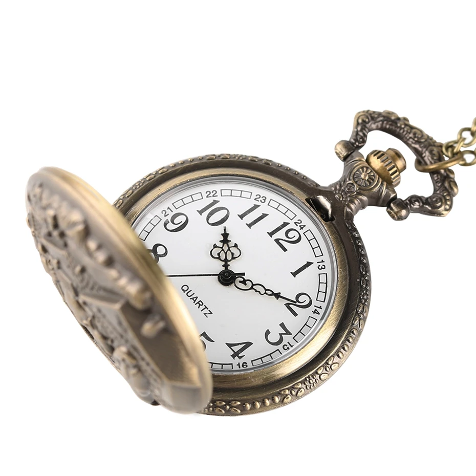 Antique Gifts Vintage Cow Cattle Farmer Pendant Cool Quartz Pocket Watch Men Women Round Necklace Chain Fob Clock Jewelry Watch 2018 (3)