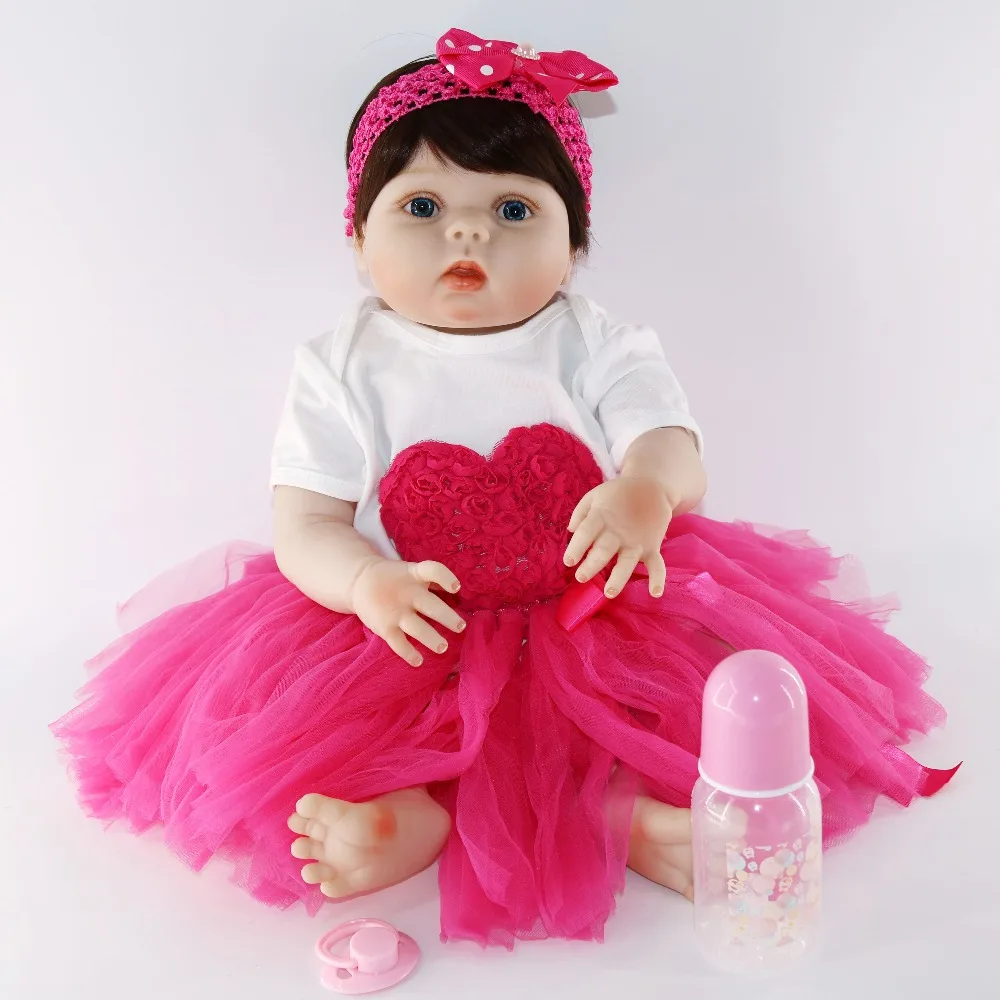 NPK 23 &quotвсего тела силикона Reborn Baby reborn куклы купаться играть дома одежда плесень