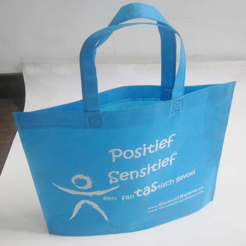 Sale 500pcs/lot sky blue non woven  shopping bag hot sealed with handle for christmas decorations 0