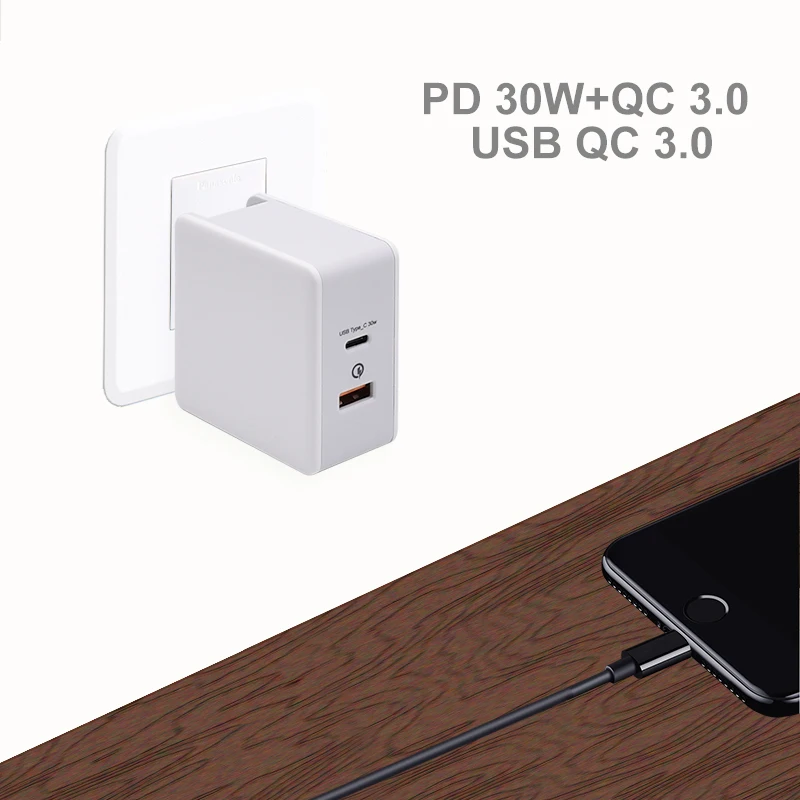 48 Вт Тип usb-C стены Зарядное устройство Мощность адаптер с Мощность доставки USB QC3.0 зарядки для Apple MacBook/iPhone Xiaomi USB-C PD Зарядное устройство