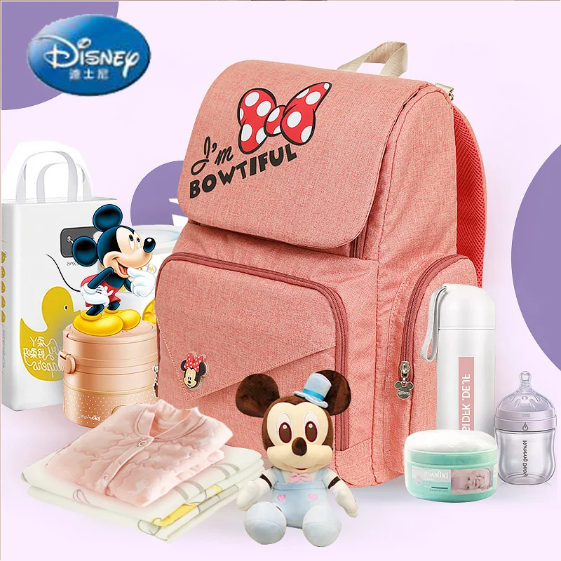 Сумка для подгузников Disney Minnie мам брендовый вместительный дорожный рюкзак мамы