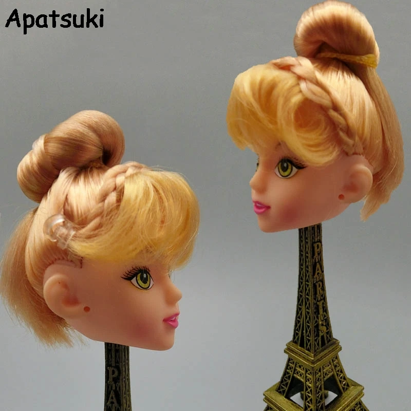 

Golden Hair 1:6 Doll Head 3D Real Eye Chinese Doll Heads For Barbie Doll DIY Accessories For 1/6 BJD Dollhouse DIY Kids Toy Gift