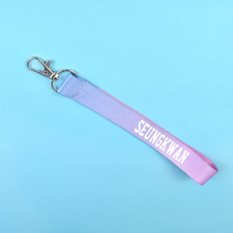 

KPOP SEVENTEEN 17 Keychain Gradient Color Cellphone Holder Strap Keyring DK