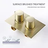 Bathroom Faucet 2 Dial 2 Way Gold Shower Set Diverter Thermostatic Control Mixing Valve Rainshwoer Sets 8/10/12  Inch 4