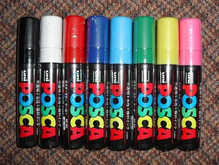 

Uni mitsubishi Posca PC-17K Paint Marker Writing Pen FineTip 15mm 7 Colors 1/3/6/7/12Pcs for Choose