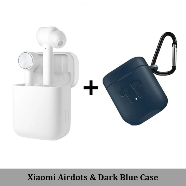 Беспроводные bluetooth-наушники Xiaomi Airdots Pro TWS, гарнитура с переключателем ANC ENC, управление Noice Cancel для IOS и Android, стерео наушники - Цвет: Add Blue Case