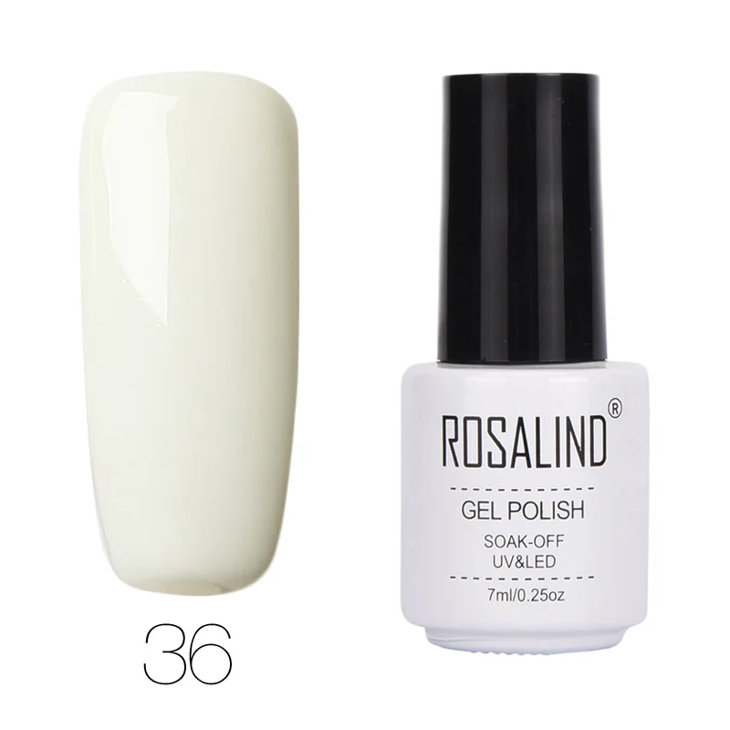 Гель для дизайна ногтей Rosalind 7 мл УФ-лак гель для ногтей полуперманентный лак можно замачивать праймер зеленый лак для ногтей - Цвет: 36