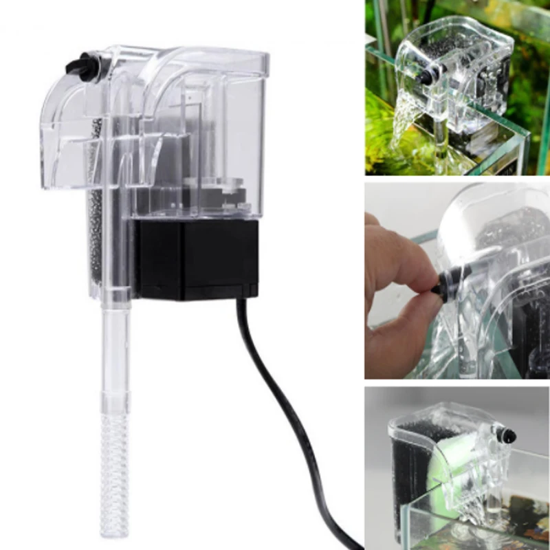 

Aquarium Submersible 3-in-1 External Hanging Fish Tank Power Filter Waterfall External Aquarium Air Pump 3.5W 220V~240V