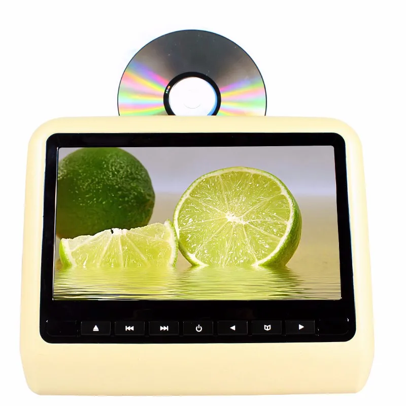 

Universal 9" Car Headrest DVD Player TFT LED Screen Headrest Monitor 800*480 Game DVD USB SD Transmitter &Remote control