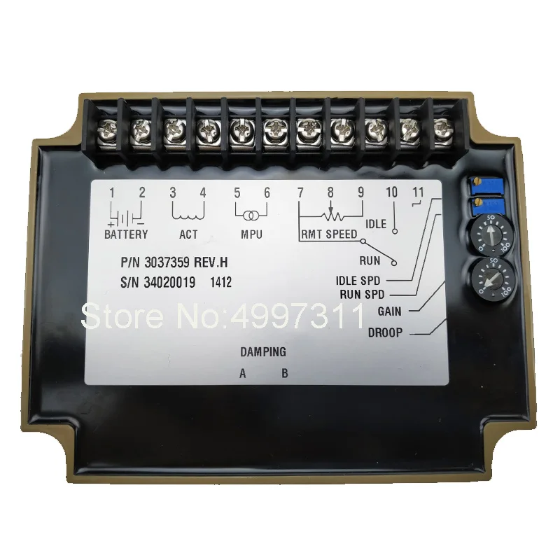

Chinese own Factory!Quality Electronic Speed Control 3037359/Speed Governor 3037359 for Diesel Generator Parts Engine