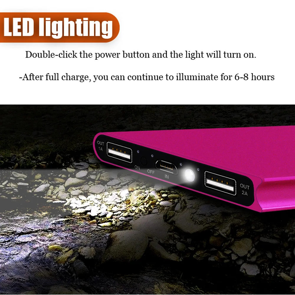 Tollcuudda Solar Charger Power Bank Batterie Externe Poverbank 10000mAh 4 Gifts Charging LED Lighting For Iphone Xiaomi Huawei Tollcuudda Solar Charger Power Bank Batterie Externe Poverbank 10000mAh 4 Gifts Charging LED Lighting For Iphone Xiaomi Huawei