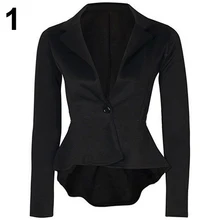 Women’s Fashion One Button Slim Casual Business Suit Jacket Coat Outerwear
