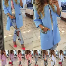 2016 New Brand Women’s Long Sleeve Knitted Cardigan Loose Sweater Outwear Coat lady fashion Winter Trench 5 Colors