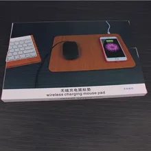 5 W Беспроводная зарядка USB PU+ деревянная мышь/Коврик для Мыши для ПК ноутбука 30x22 см c30