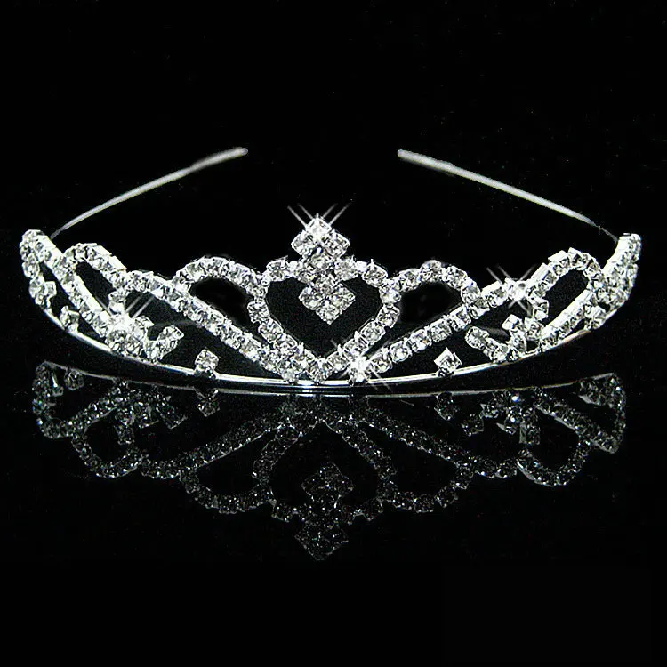 Модные ювелирные изделия невесты короны жемчужина; стразы; хрусталь корона свадебный цветок Девушка Тиара Принцесса повязка на голову