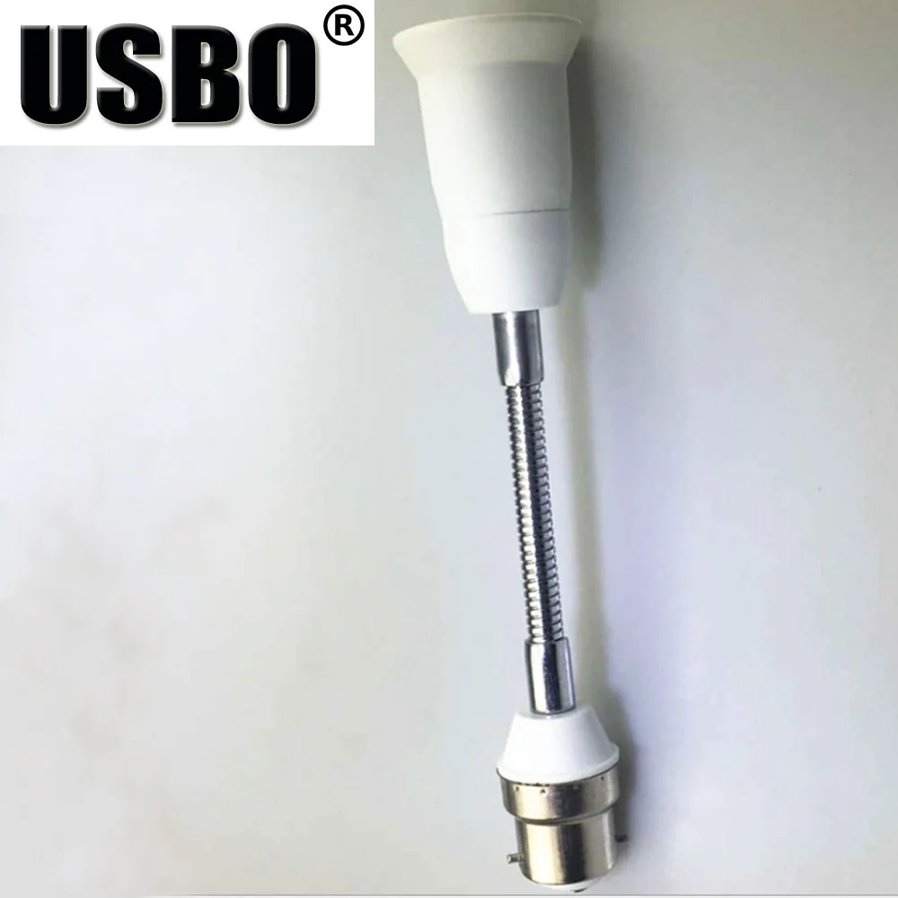 B22 E27 White 6A 100 230V Extended Conversion Lamp Holder 360 degree