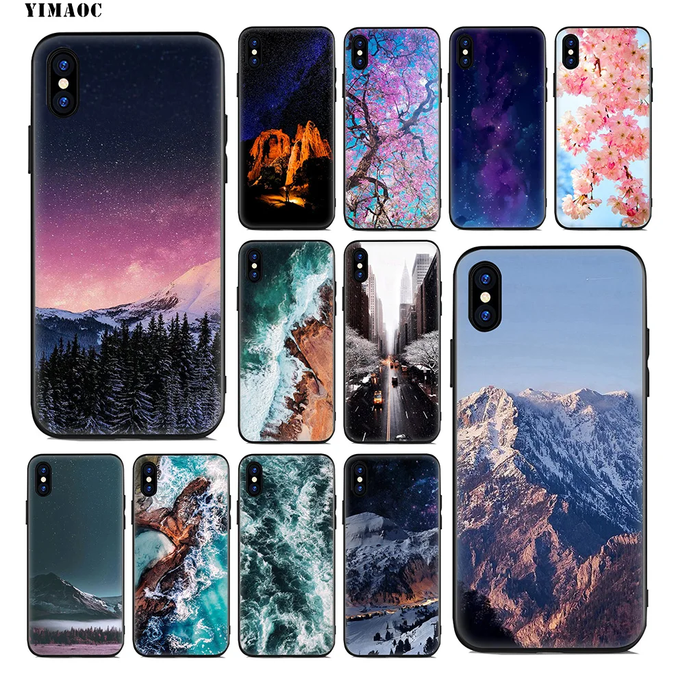 YIMAOC Blue Ocean Sea Beach Soft Silicone Case for iPhone 11 Pro Xr Xs Max X or 10 8 7 6 6S Plus 5 5S SE Cover |