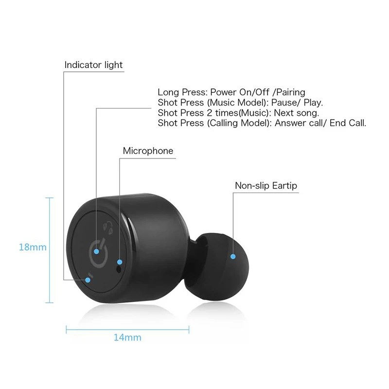 Мини Микро стерео наушники в ухо Bluetooth для lenovo Z5 Pro GT Z5S K5 Play S5 A5 K6 P2 чехол