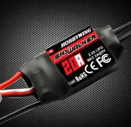 Hobbywing SKYWALKER ESC 2-6s 15A/20A/40A/50A/60A/80A встроенный bec UBEC бесколлекторный р/у Вертолет Самолет Квадрокоптер - Цвет: 20A ESC