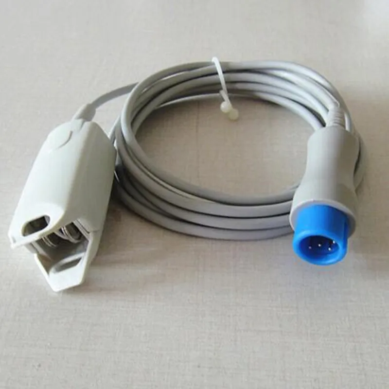 Compatível para Mindray t5 t8 Round 7pin Adulto Fingerclip Spo2 Sensor de Oximetria de Pulso Spo2 Sonda Oxigênio Tpu 3m