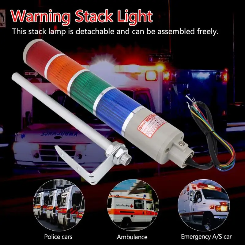 

Stack Lamp 4 Layer Flash Warning Light Industrial LED Indicator Signal Light Boat Lights Navigation Alarm lamp 110/220V