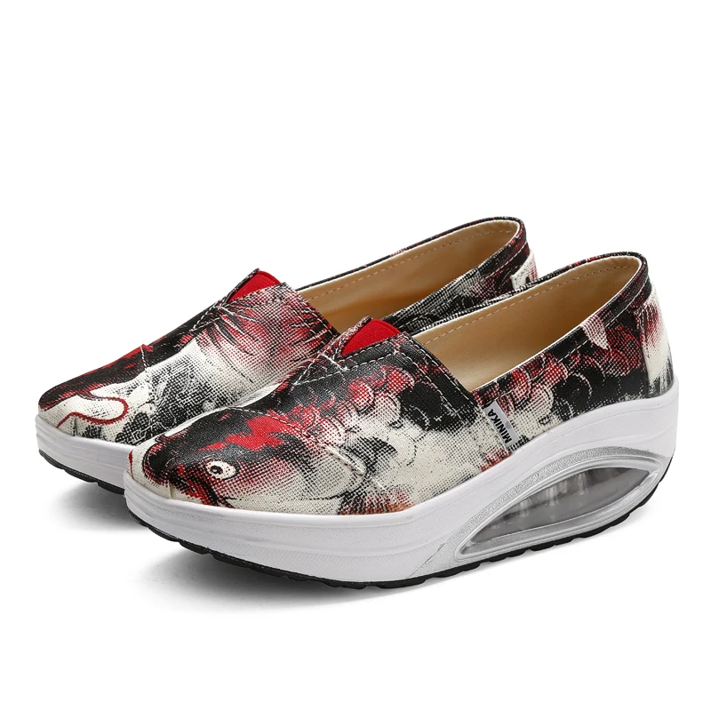 Women Ladies Shape Ups Shoes Slip On Height Increasing Toning Shoes