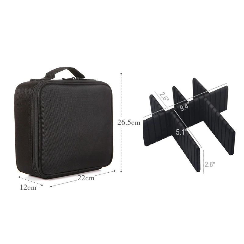 HMUNII العلامة التجارية حقيبة مستحضرات تجميل نايلون التجميل حالة المرأة حقيبة سفر لمستحضرات التجميل للماء اللازمة الجمال منظم فرش حقائب مكياج